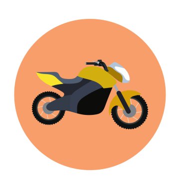 ağır motor düz vektör simgesi 