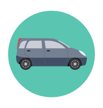 Suzuki araba düz vektör simgesi 