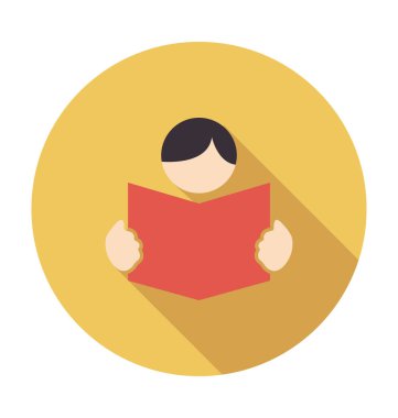 kitap düz vektör simgesi 