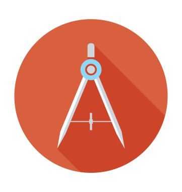 pusula düz vektör simgesi 