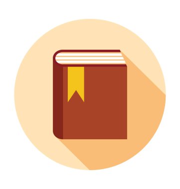 kitap düz vektör simgesi 