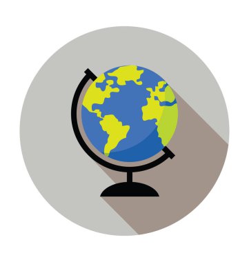 dünya düz vektör simgesi 