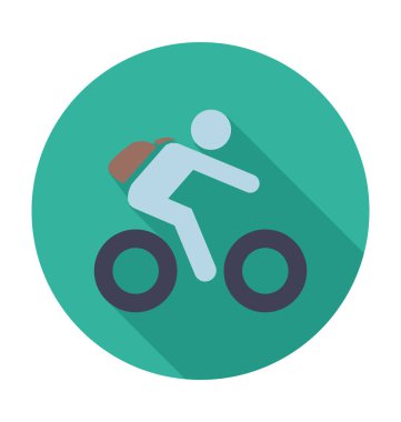 bisiklet düz vektör simgesi 