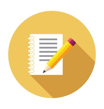 Günlüğü düz vektör simgesi 