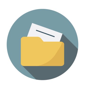 Dosya düz vektör simgesi 