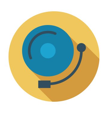 okul zili düz vektör simgesi 