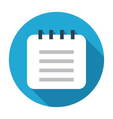 Günlüğü düz vektör simgesi 