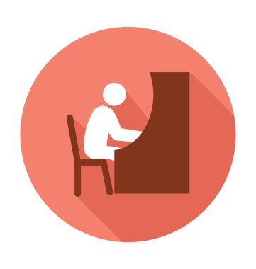 bilgisayar düz vektör simgesi 