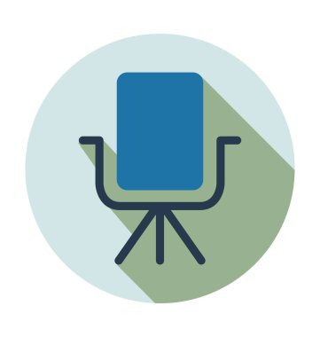 Sandalye Düz Vektör Simgesi 