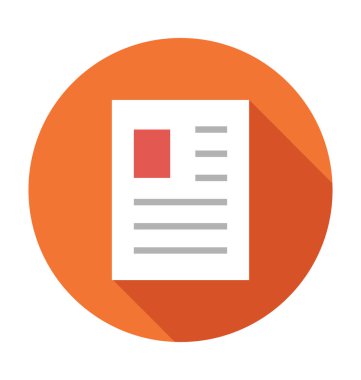 belge düz vektör simgesi 