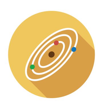 Gezegenler düz vektör simgesi 