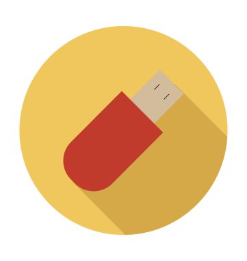 usb düz vektör simgesi 