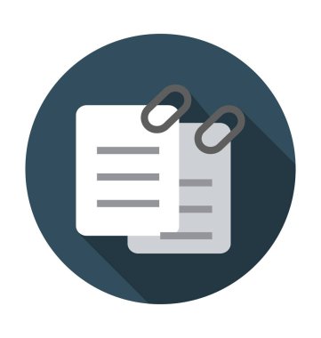 Kağıtları düz vektör simgesi 