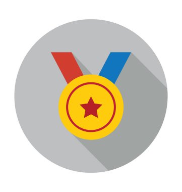 Madalya düz vektör simgesi 