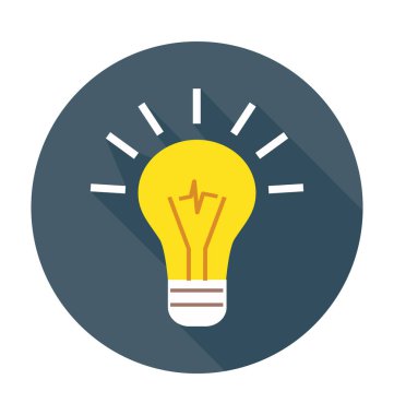 Ampul Düz Vektör Simgesi 