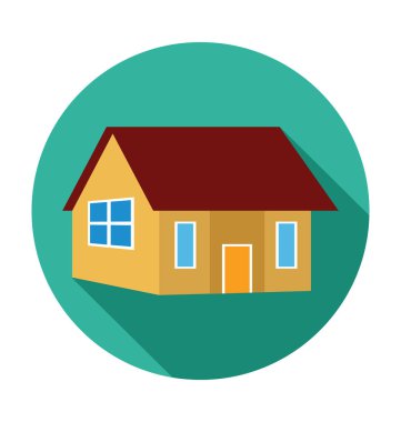 ev düz vektör simgesi 