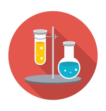 Kimya düz vektör simgesi 