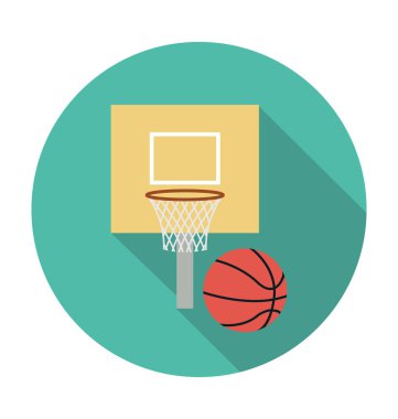 Basketbol düz vektör simgesi 