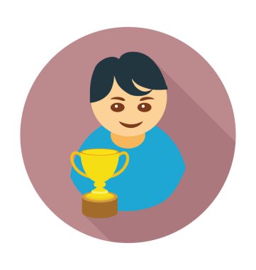 Öğrenci düz vektör simgesi 