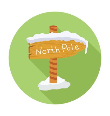 Noel düz vektör simgesi 