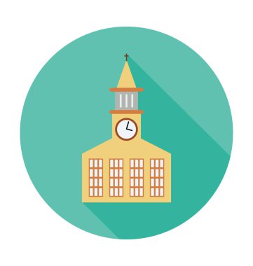 Noel ev düz vektör simgesi 