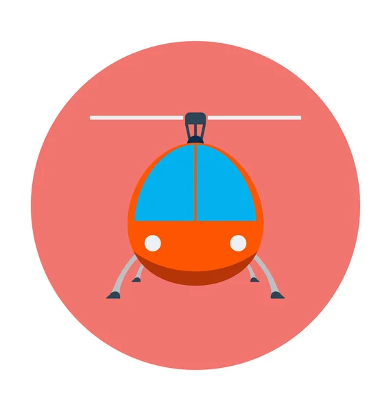 Helicopter Flat Vector Icon — Stock Vector