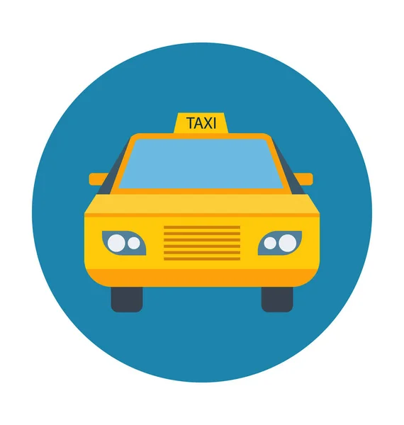 Taxi Platt Vektor Ikonen — Stock vektor
