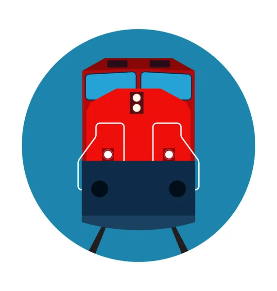 Locomotiva Flat Vector Icon — Vetor de Stock