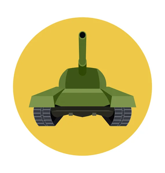 Tank Düz Vektör Simgesi — Stok Vektör