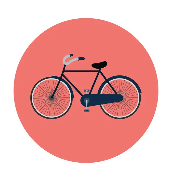 Fahrrad Flach Vektor Symbol — Stockvektor