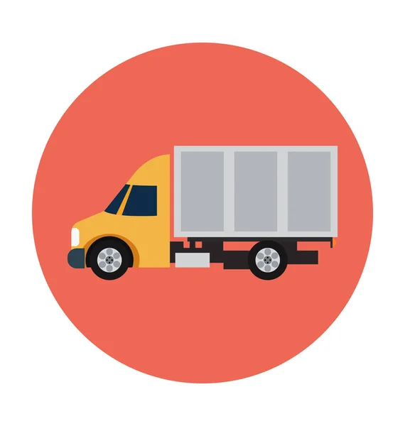 Vlakke Vector Pictogram Vrachtwagen — Stockvector