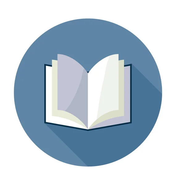 Libro Icono Vector Plano — Vector de stock