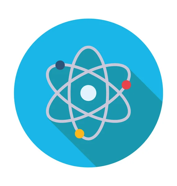 Atom Flachvektorsymbol — Stockvektor