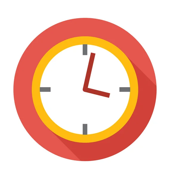 Reloj Icono Vector Plano — Vector de stock