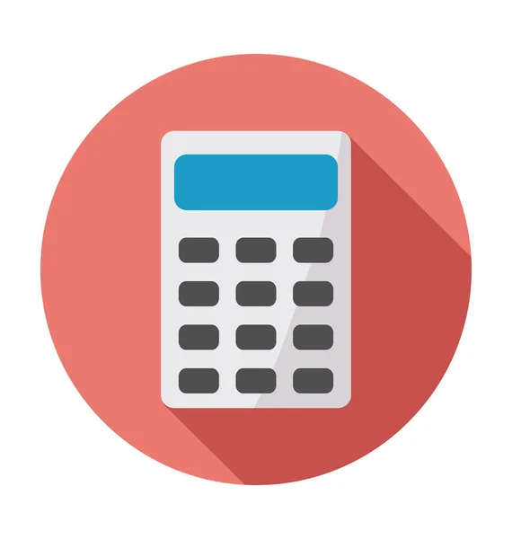 Calculator Platte Vector Pictogram — Stockvector