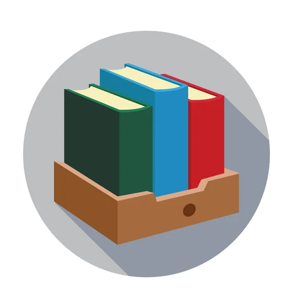 Bücher Flat Vector Icon — Stockvektor