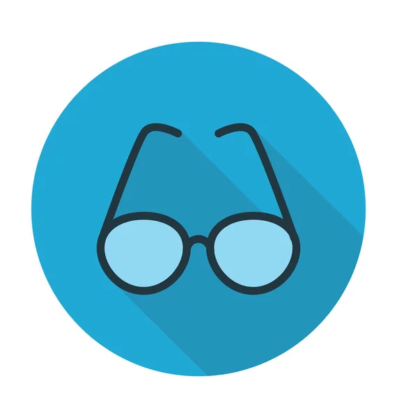 Ikona Brýlemi Plochých Vector — Stockový vektor