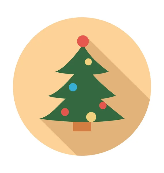 Vánoční Stromek Plochý Vektorové Ikony — Stockový vektor