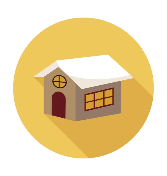 Casa Navidad Flat Vector Icon — Vector de stock