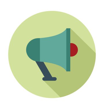 Hoparlör Düz Vektör Simgesi 