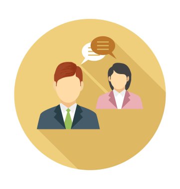 sohbet düz vektör simgesi 