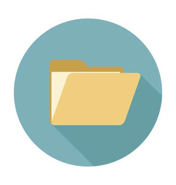 Documentos Pasta Flat Vector Icon — Vetor de Stock