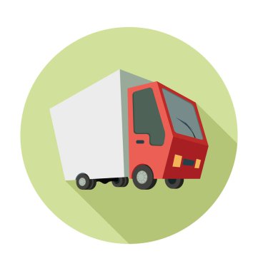 karavan düz vektör simgesi 