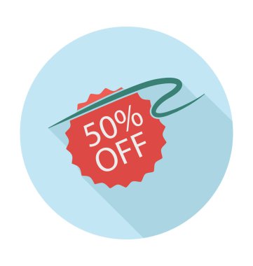 Etiket düz vektör simge indirim 