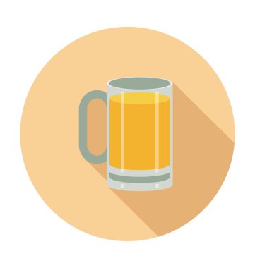 Kupası düz vektör simgesi 