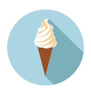dondurma düz vektör simgesi 