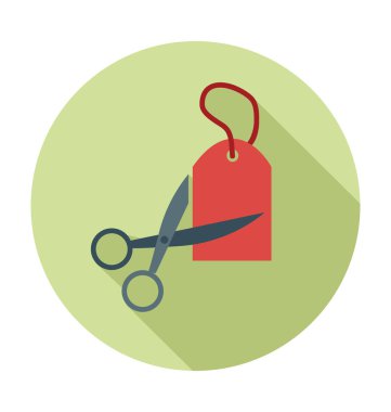 Yeni teklif düz vektör simgesi 