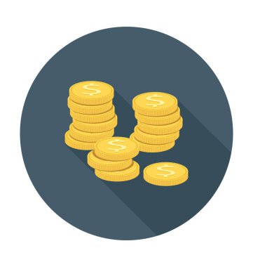 Altın düz vektör simgesi 