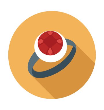 Yüzük düz vektör simgesi 