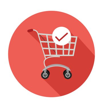 alışveriş düz vektör simgesine tamamlamak 